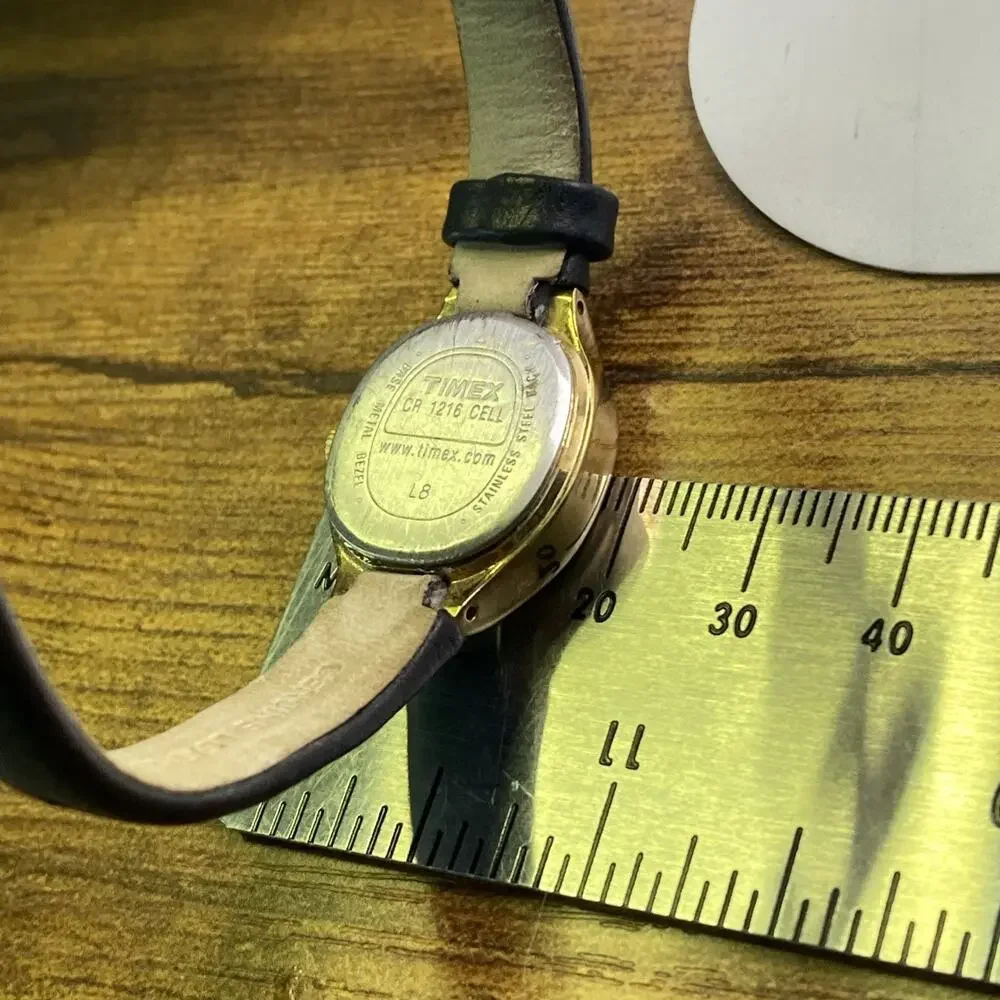 Womens Timex Gold Tone Watch Works New Battery